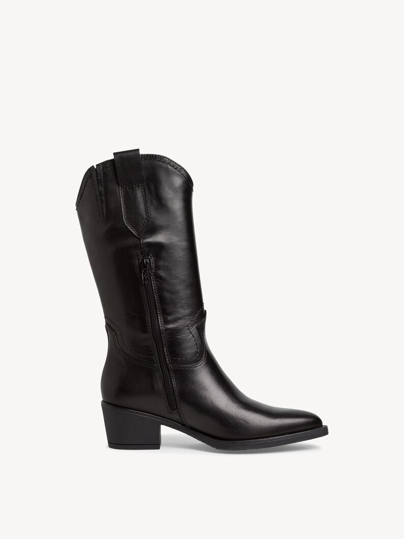 bottes en cuir - noir 1-25701-41-003 acheter tamaris réveillon du nouvel an tenues en ligne