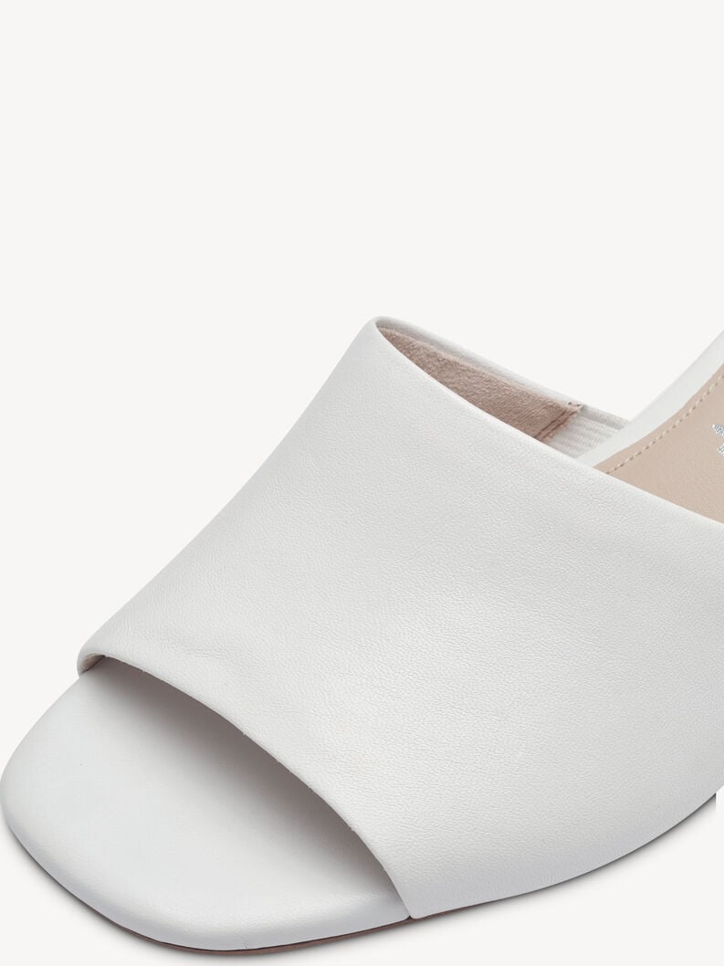 cuir mule - blanche 1-27204-42-100 acheter tamaris mules en ligne