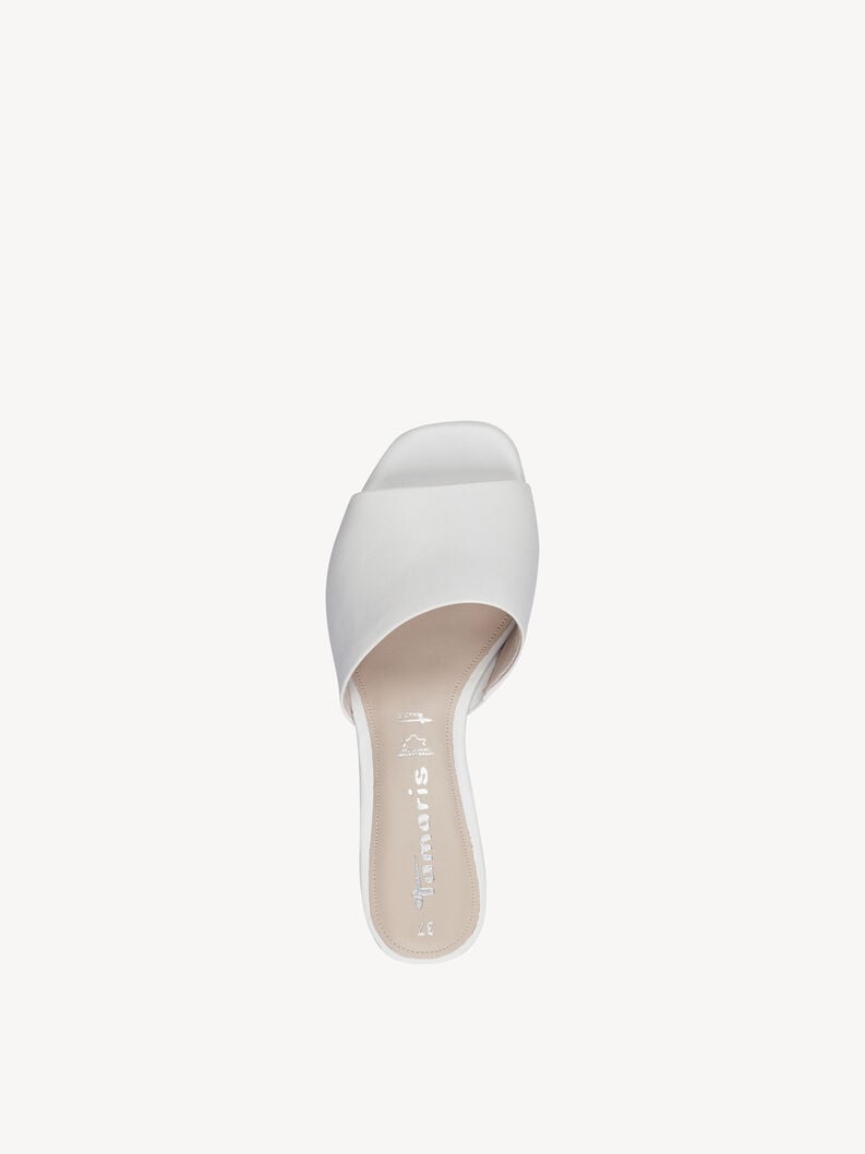 cuir mule - blanche 1-27204-42-100 acheter tamaris mules en ligne