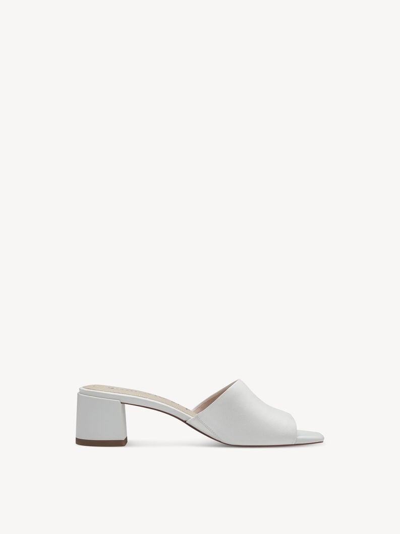 cuir mule - blanche 1-27204-42-100 acheter tamaris mules en ligne