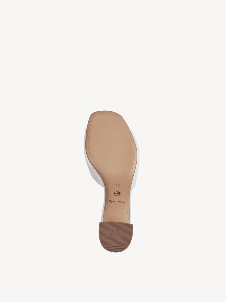 cuir mule - blanche 1-27204-42-100 acheter tamaris mules en ligne