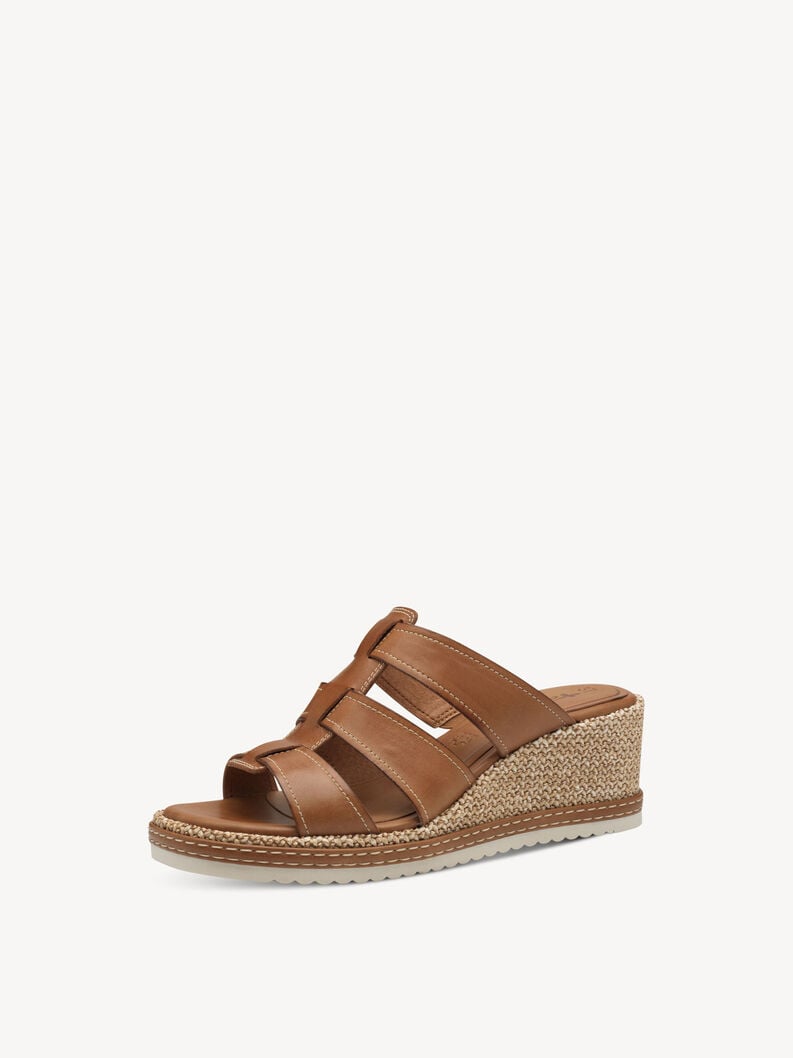 cuir de mule marron 1-27217-44-305 acheter tamaris mules en ligne