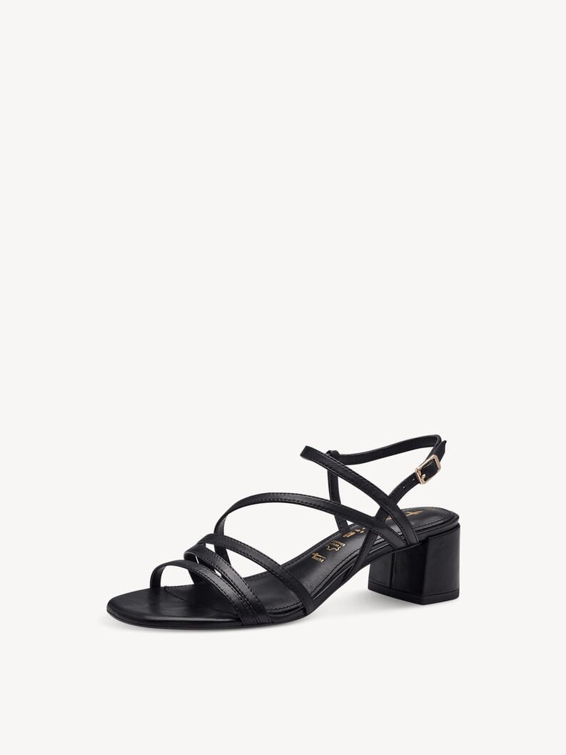 en cuir à talons hauts sandales - noir 1-28211-42-001 acheter tamaris sandales en ligne