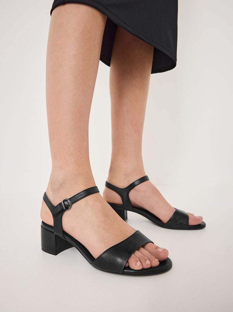 en cuir à talons hauts sandales - noir 1-28250-42-001 acheter tamaris sandales en ligne