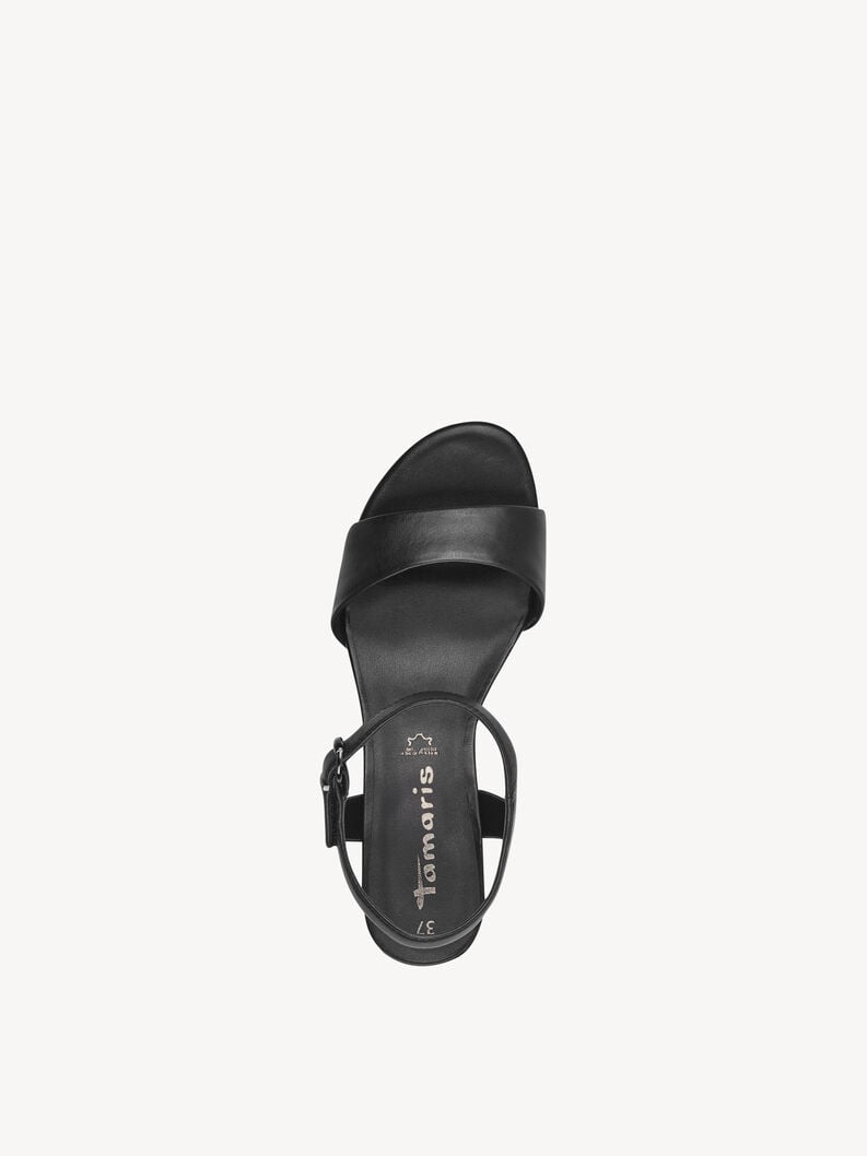 en cuir à talons hauts sandales - noir 1-28250-42-001 acheter tamaris sandales en ligne