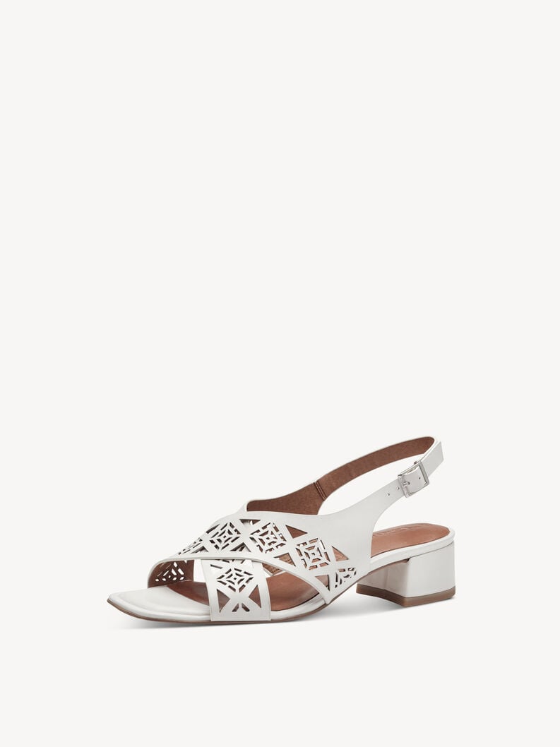 en cuir à talons hauts sandales - blanc 1-28252-42-100 acheter tamaris sandales en ligne