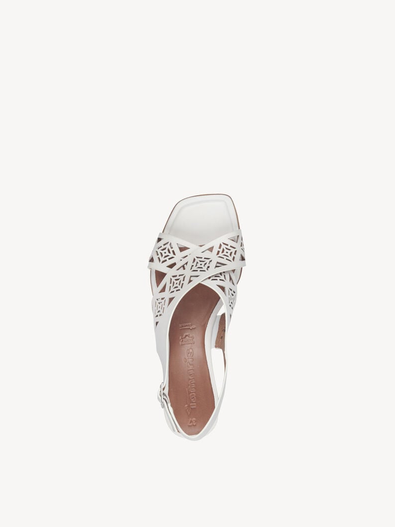en cuir à talons hauts sandales - blanc 1-28252-42-100 acheter tamaris sandales en ligne