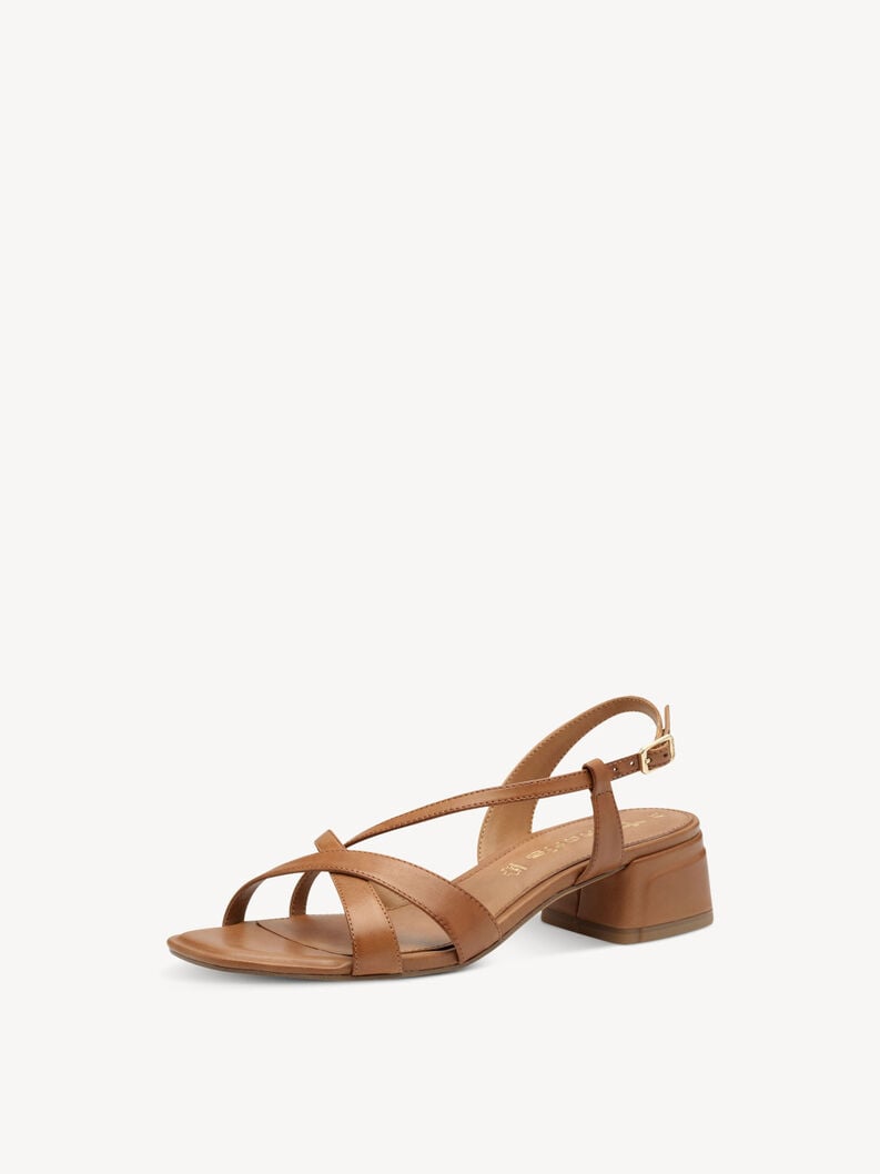 en cuir à talons hauts sandales - brun 1-28253-44-305 acheter tamaris sandales en ligne