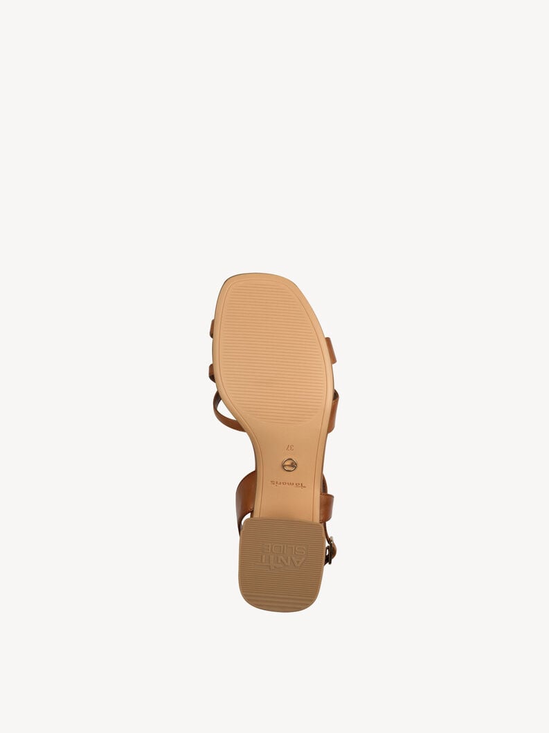en cuir à talons hauts sandales - brun 1-28253-44-305 acheter tamaris sandales en ligne
