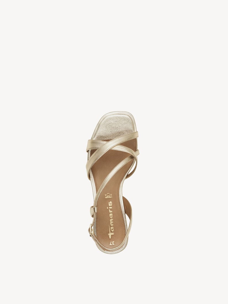 en cuir à talons hauts sandales - or 1-28253-44-933 acheter tamaris sandales en ligne
