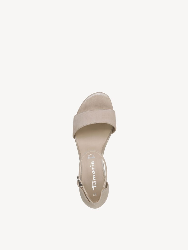en cuir à talons hauts sandales - gris 1-28291-44-200 acheter tamaris sandales en ligne
