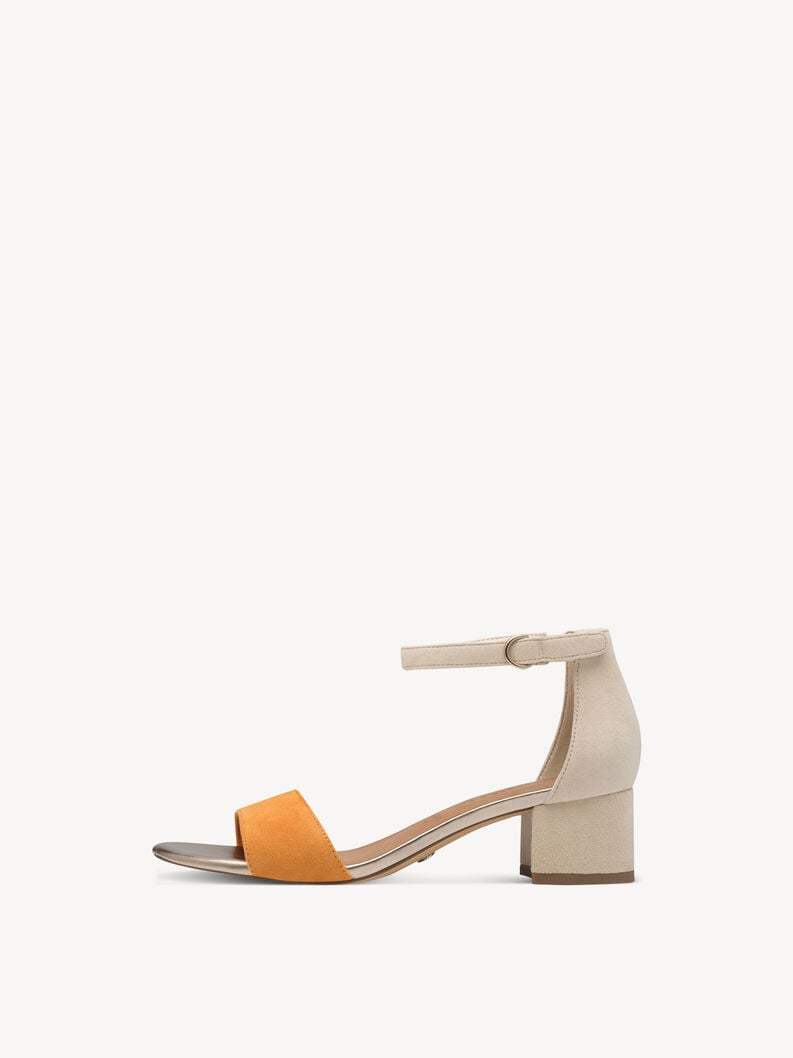 en cuir à talons hauts sandales - orange 1-28291-44-608 acheter tamaris sandales en ligne