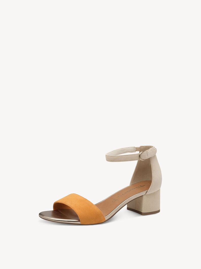 en cuir à talons hauts sandales - orange 1-28291-44-608 acheter tamaris sandales en ligne