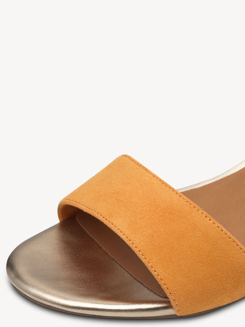 en cuir à talons hauts sandales - orange 1-28291-44-608 acheter tamaris sandales en ligne