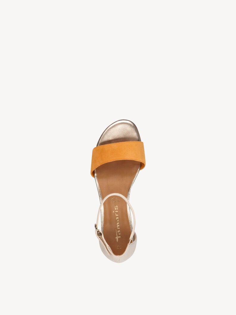 en cuir à talons hauts sandales - orange 1-28291-44-608 acheter tamaris sandales en ligne