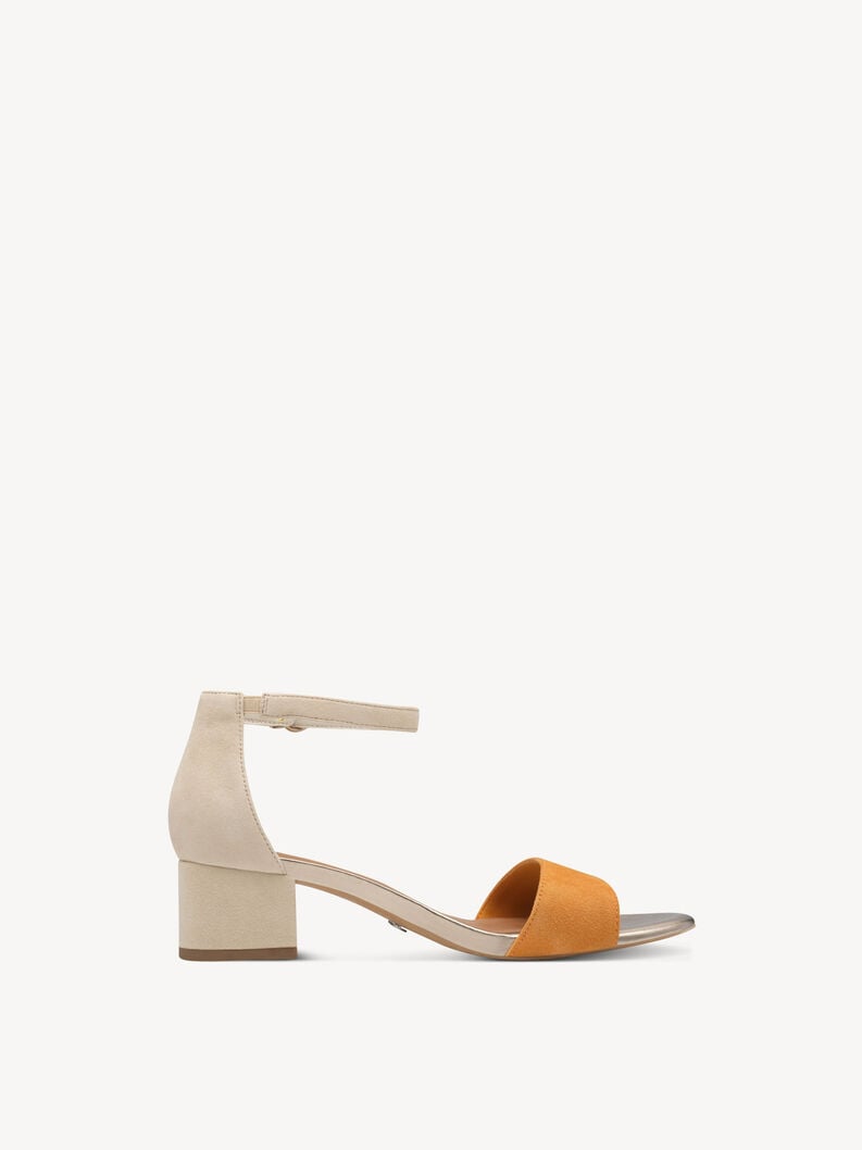 en cuir à talons hauts sandales - orange 1-28291-44-608 acheter tamaris sandales en ligne
