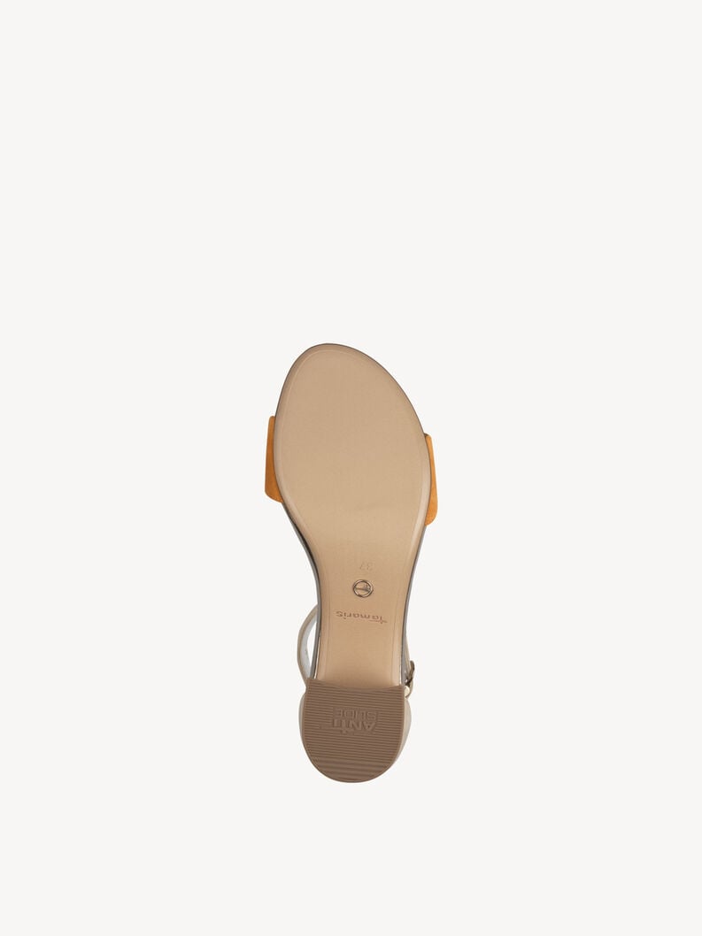 en cuir à talons hauts sandales - orange 1-28291-44-608 acheter tamaris sandales en ligne