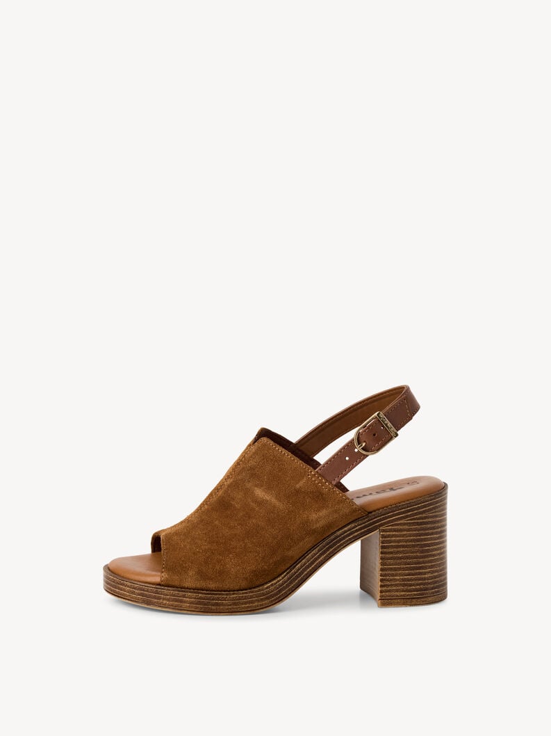 en cuir à talons hauts sandales - brun 1-28304-44-305 acheter tamaris sandales en ligne