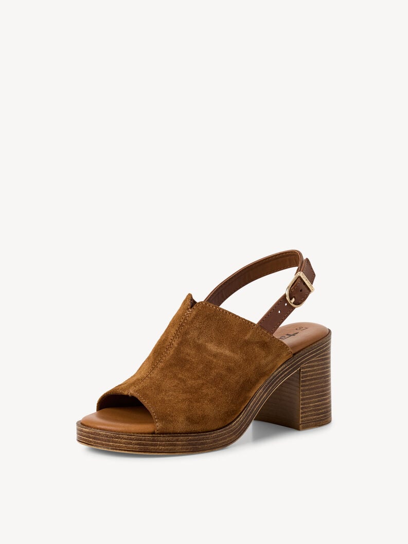 en cuir à talons hauts sandales - brun 1-28304-44-305 acheter tamaris sandales en ligne