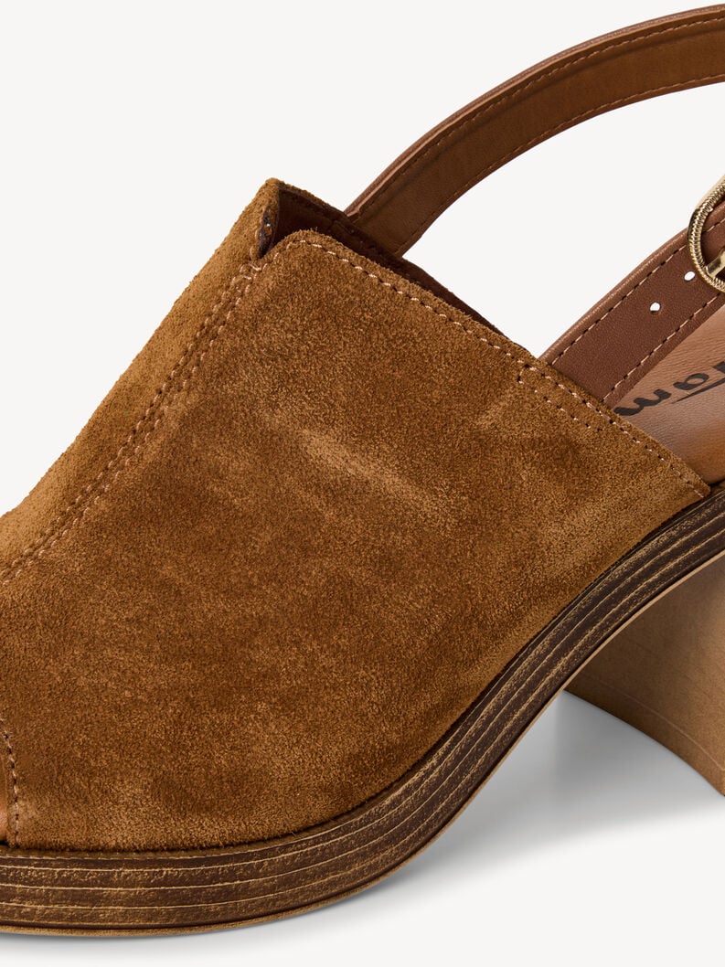 en cuir à talons hauts sandales - brun 1-28304-44-305 acheter tamaris sandales en ligne