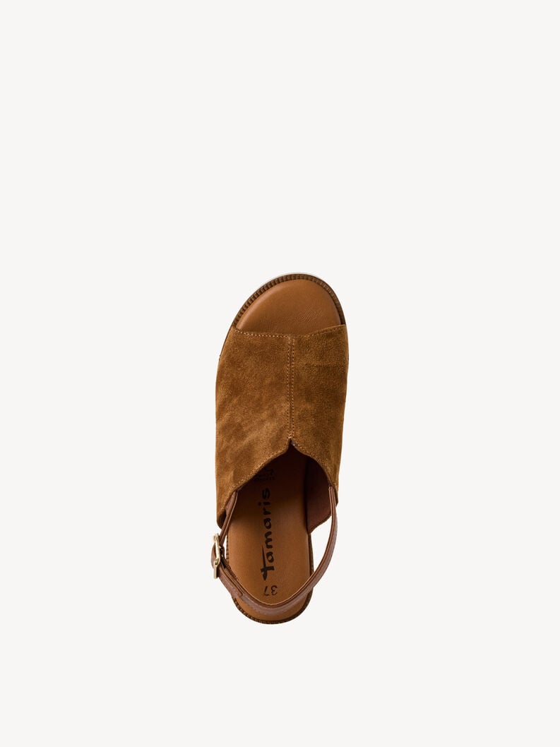 en cuir à talons hauts sandales - brun 1-28304-44-305 acheter tamaris sandales en ligne
