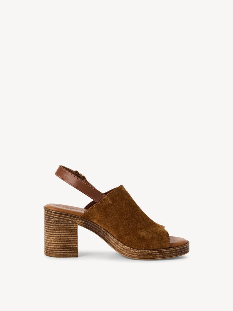 en cuir à talons hauts sandales - brun 1-28304-44-305 acheter tamaris sandales en ligne