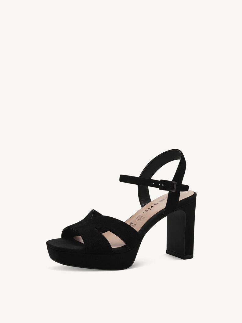 en cuir à talons hauts sandales - noir 1-28309-42-007 acheter tamaris sandales en ligne