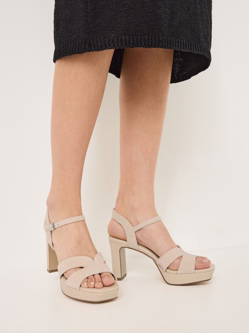 en cuir à talons hauts sandales - beige 1-28309-42-251 acheter tamaris sandales en ligne