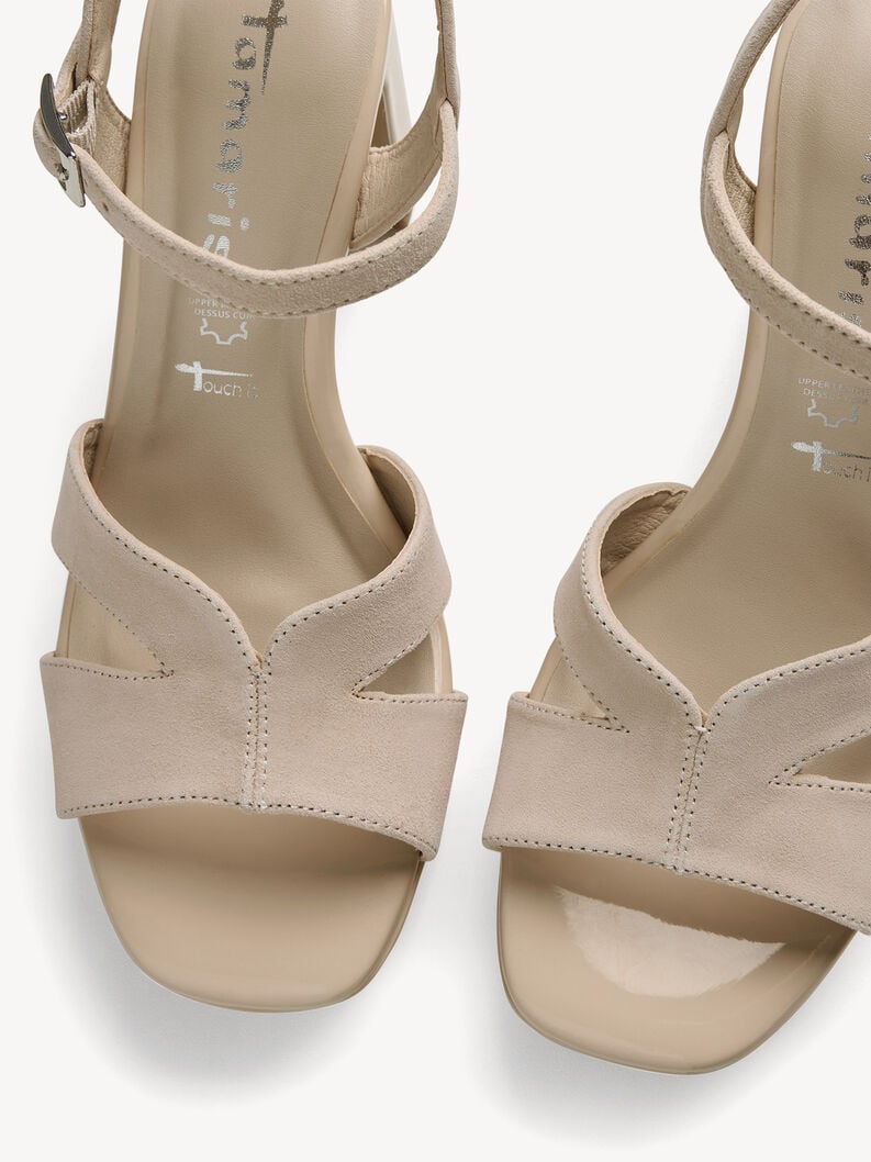 en cuir à talons hauts sandales - beige 1-28309-42-251 acheter tamaris sandales en ligne