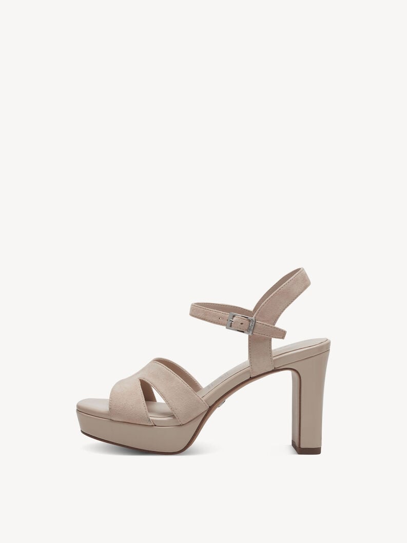 en cuir à talons hauts sandales - beige 1-28309-42-251 acheter tamaris sandales en ligne