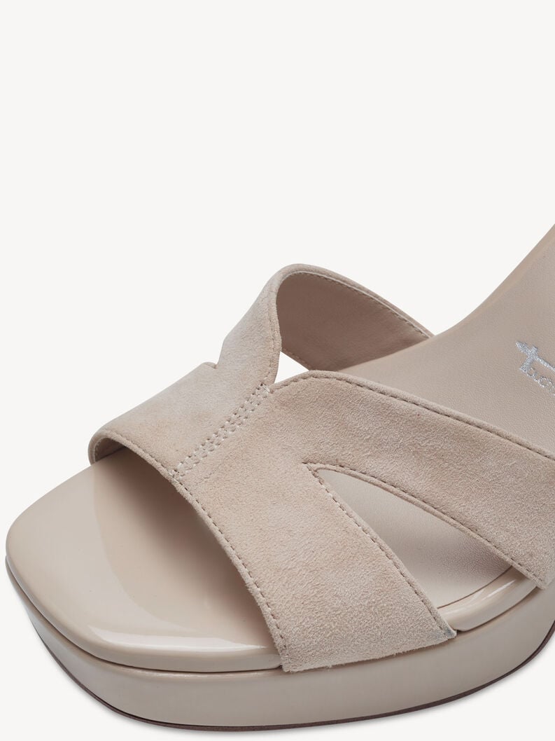 en cuir à talons hauts sandales - beige 1-28309-42-251 acheter tamaris sandales en ligne