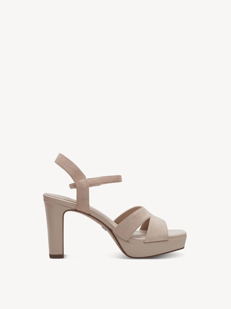 en cuir à talons hauts sandales - beige 1-28309-42-251 acheter tamaris sandales en ligne