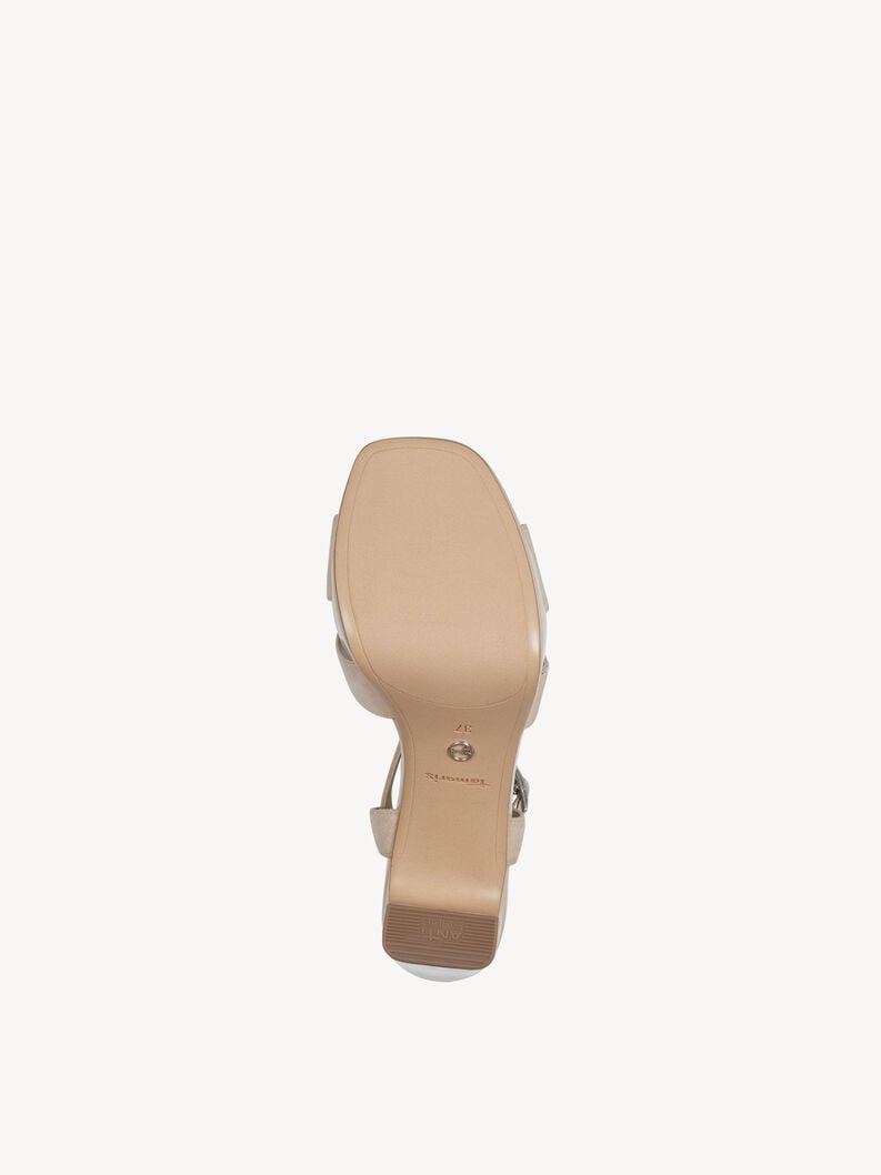 en cuir à talons hauts sandales - beige 1-28309-42-251 acheter tamaris sandales en ligne