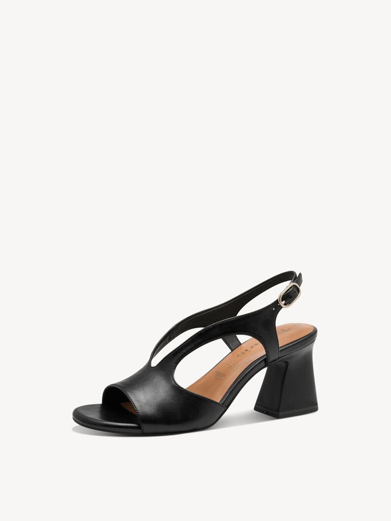 en cuir à talons hauts sandales - noir 1-28316-44-007 acheter tamaris sandales en ligne