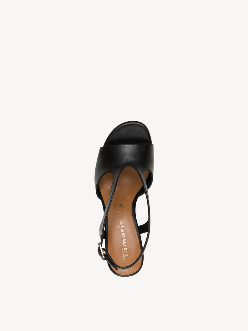 en cuir à talons hauts sandales - noir 1-28316-44-007 acheter tamaris sandales en ligne