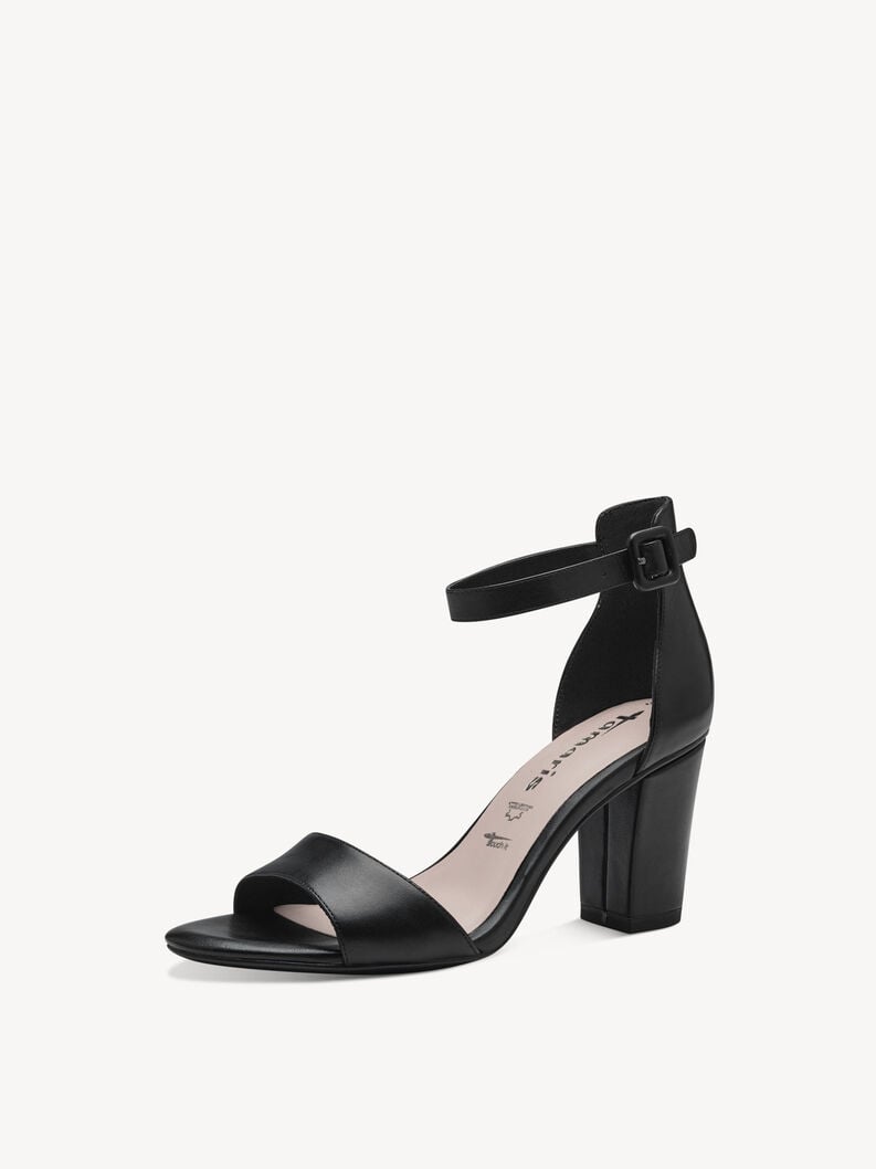 en cuir à talons hauts sandales - noir 1-28326-42-001 acheter tamaris sandales en ligne