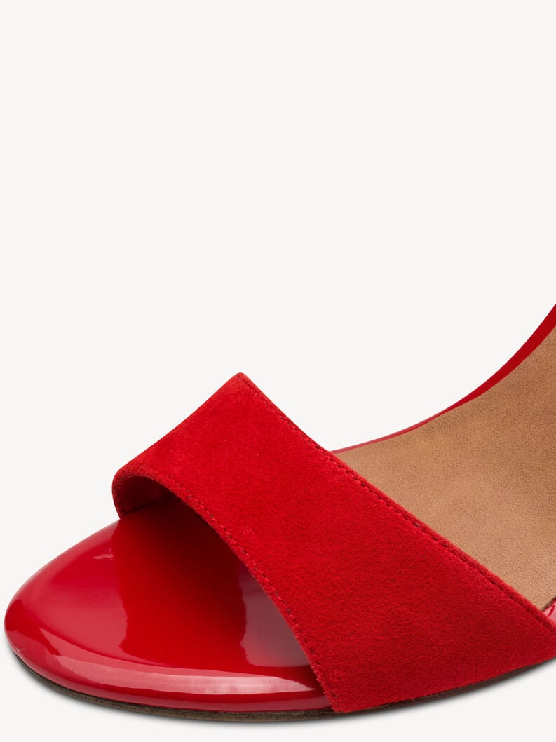 en cuir à talons hauts sandales - rouge 1-28326-42-518 acheter tamaris sandales en ligne