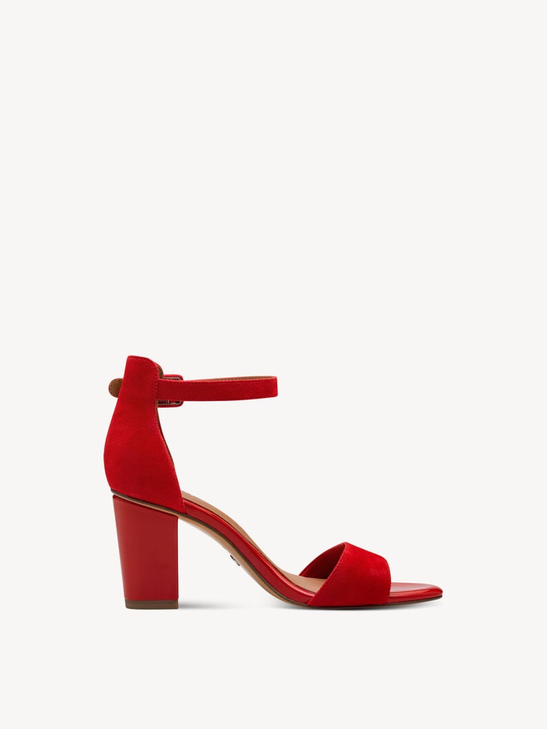 en cuir à talons hauts sandales - rouge 1-28326-42-518 acheter tamaris sandales en ligne
