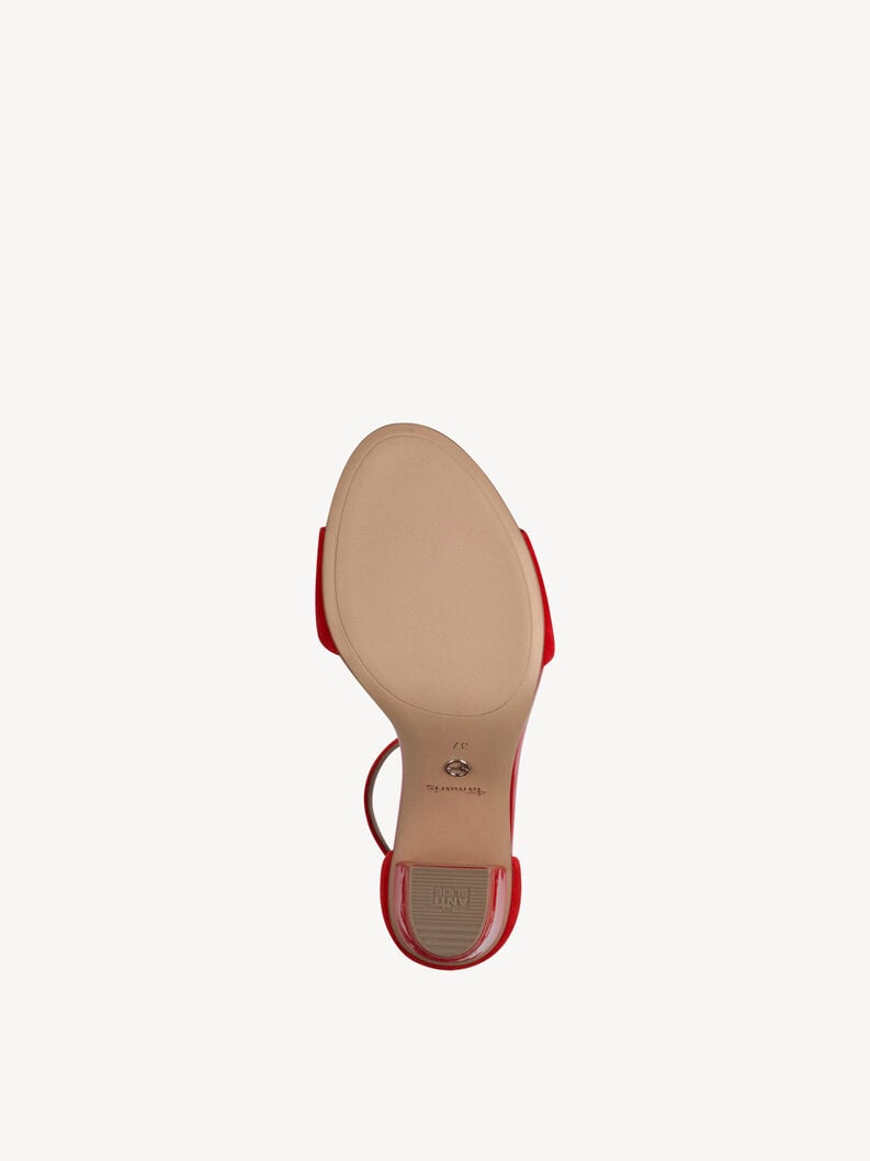 en cuir à talons hauts sandales - rouge 1-28326-42-518 acheter tamaris sandales en ligne