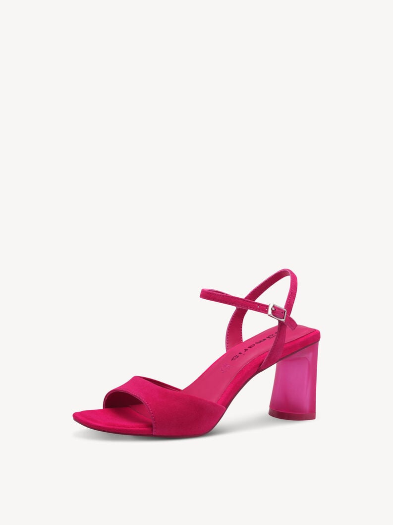 en cuir à talons hauts sandales - rose 1-28340-44-513 acheter tamaris sandales en ligne
