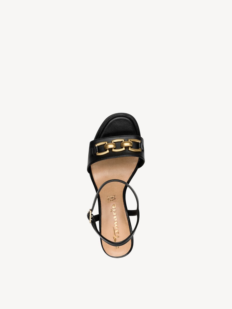 en cuir à talons hauts sandales - noir 1-28353-44-003 acheter tamaris sandales en ligne