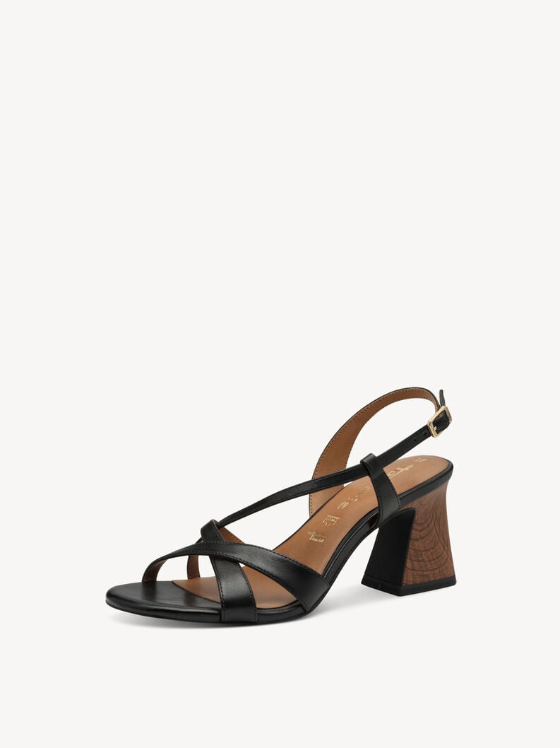 en cuir à talons hauts sandales - noir 1-28364-44-001 acheter tamaris sandales en ligne