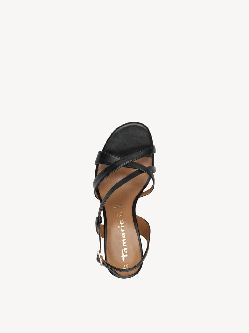 en cuir à talons hauts sandales - noir 1-28364-44-001 acheter tamaris sandales en ligne