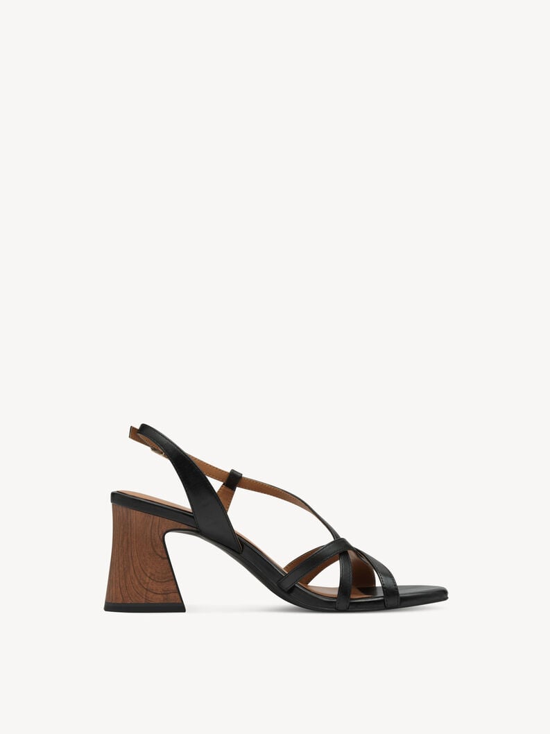 en cuir à talons hauts sandales - noir 1-28364-44-001 acheter tamaris sandales en ligne