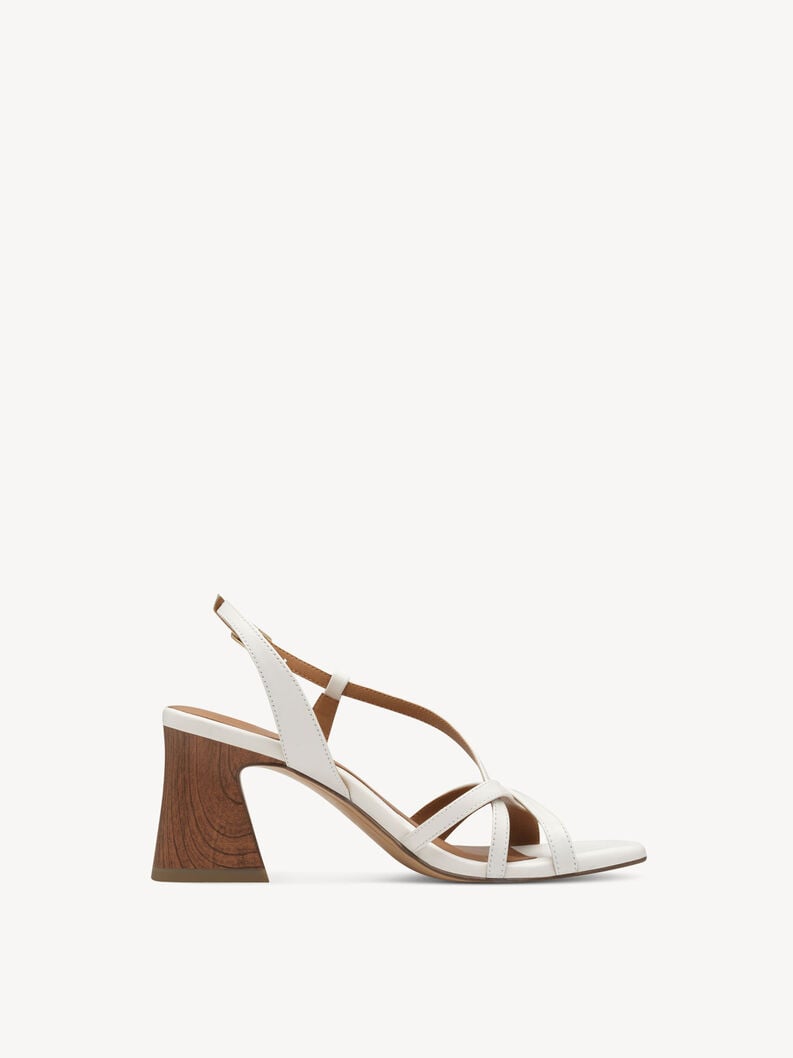 en cuir à talons hauts sandales - blanc 1-28364-44-100 acheter tamaris sandales en ligne