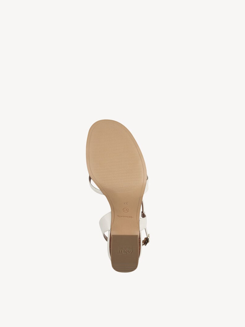 en cuir à talons hauts sandales - blanc 1-28364-44-100 acheter tamaris sandales en ligne