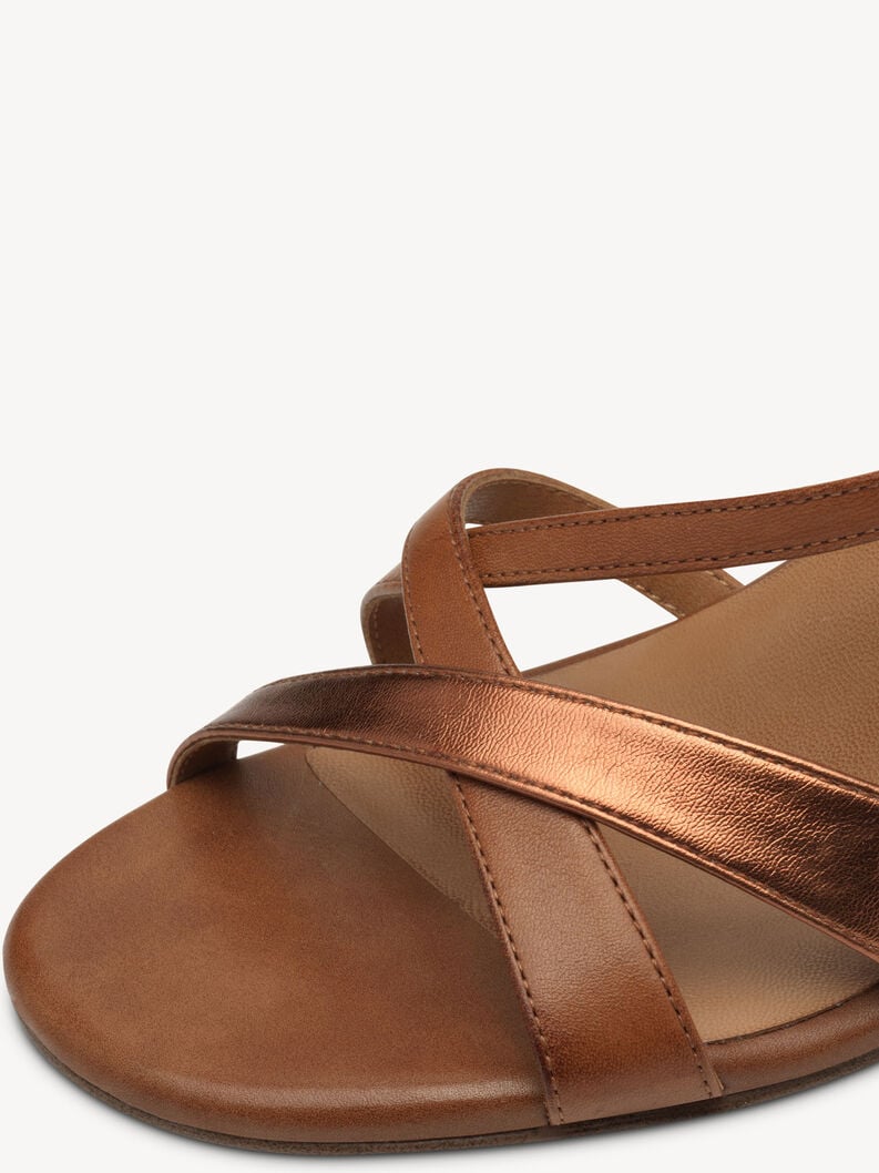 en cuir à talons hauts sandales - brun 1-28364-44-392 acheter tamaris sandales en ligne