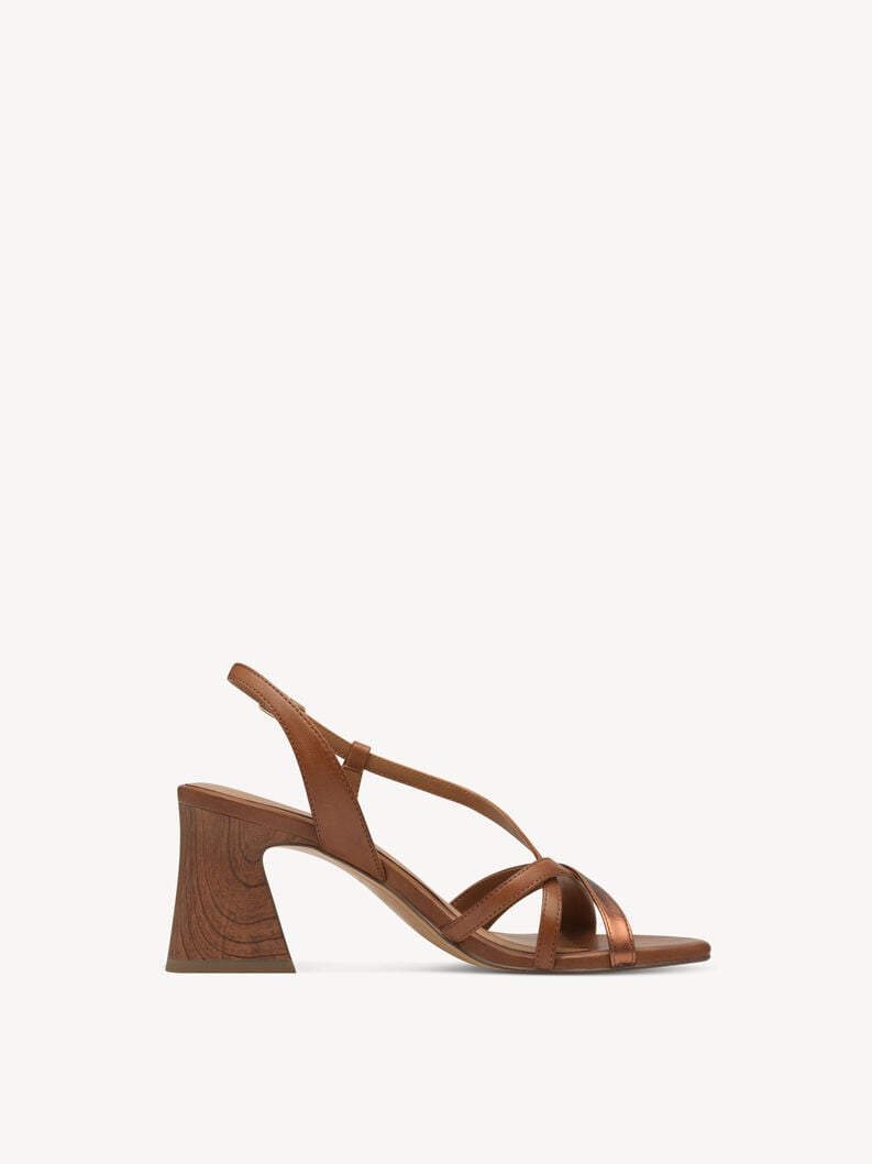 en cuir à talons hauts sandales - brun 1-28364-44-392 acheter tamaris sandales en ligne