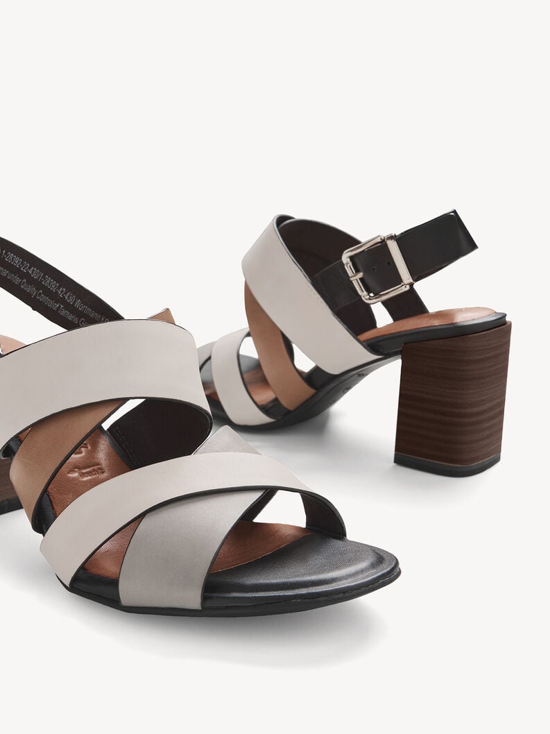 en cuir à talons hauts sandales - beige 1-28392-42-430 acheter tamaris sandales en ligne