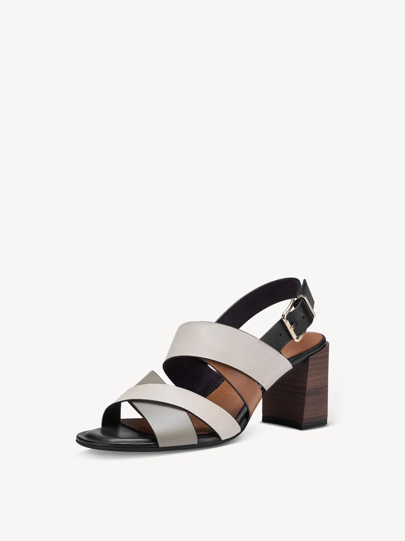 en cuir à talons hauts sandales - beige 1-28392-42-430 acheter tamaris sandales en ligne